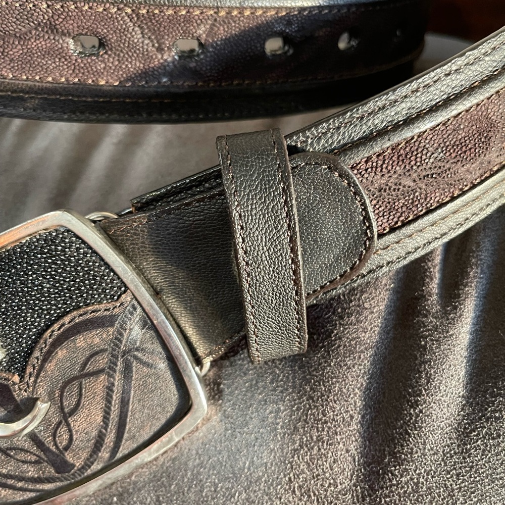 Cuadra Men’s Genuine Elephant Leather Belt